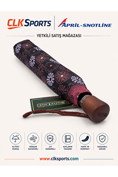APRİL Snotline Ahşap Saplı Kadın Şemsiye (YARASA) - Kılıflı