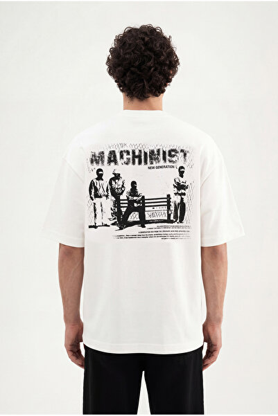 Machinist تي شيرت رجالي مطبوع من الجيل الجديد مقاس كبير إكرو