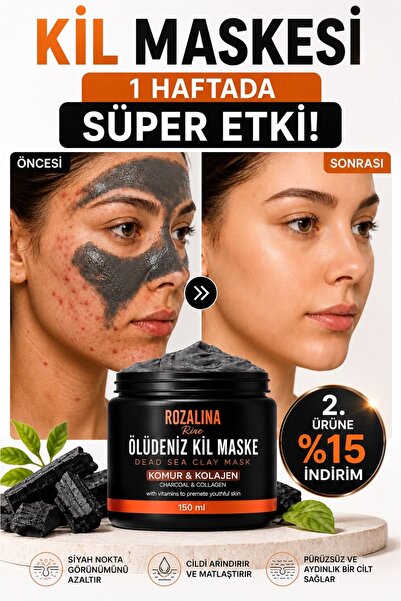 Genel Markalar Ölüdeniz Kil maskesi kolajen Siyah Nokta Karşıtı Ölü Deriden A...