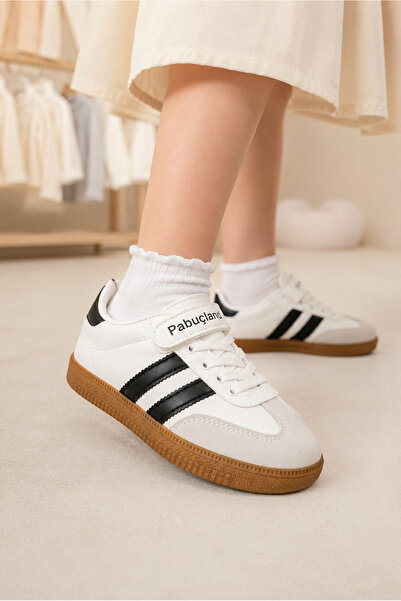 Pabuçland Unisex retro patike za devojčice i dečake sa čičak trakom i laganim...