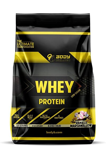 Body Builder Whey Protein Vanilla Marshmallow, 10 LB, 25 g of Whey Protein Pe...