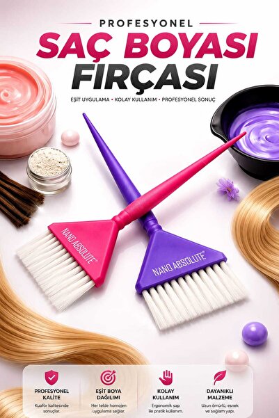 Piraye Shop Profesyonel Saç Boyama Fırçası - Balyaj Boyama - Röfle Fırçası 1 ...