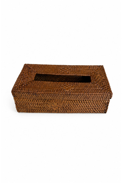 ipekbambuhome El Yapımı Rattan Peçete Kutusu 22x11x7 cm