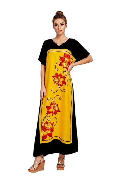 NO BRAND Women's Elegant Kaftan Maxi dress