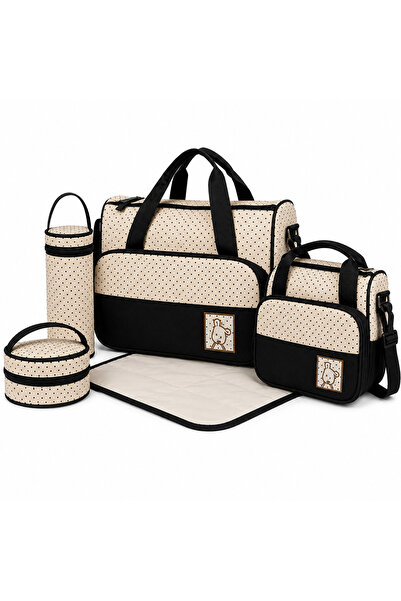 AVYRA Set Genti Bebe 5 Piese Pentru Maternitate Cu Geanta Scutece, Izolator B...