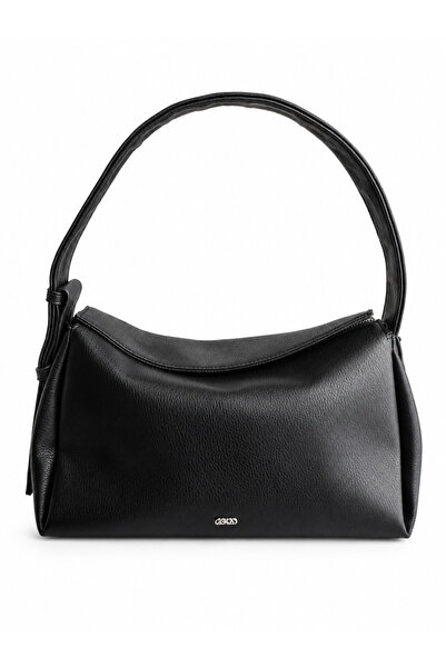 JUST WOMAN Women's Black Lined Pinterest Shoulder Bag Medium Size Bowling Bag