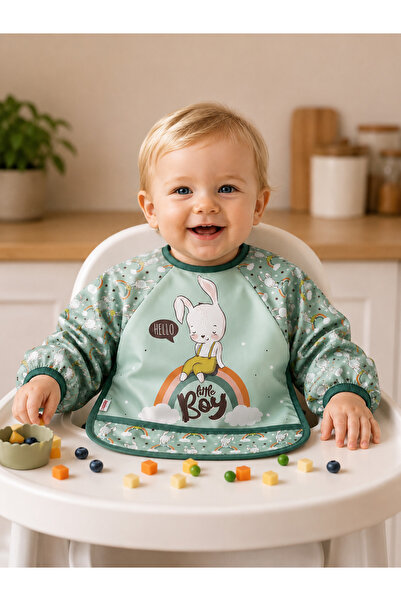 FURYATEX Long Sleeve Wearable Liquid-Proof Activity and Feeding Bib Unisex wi...