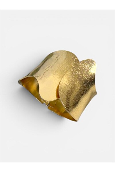 bijoux uniques yeni sezon mat ışıltılı gold kalın çelik bilezik