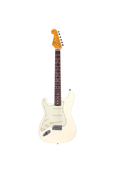 SX Stratocaster Elektro Gitar (Vintage White)