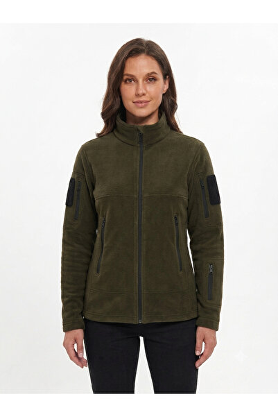 Nazlyna Tactical 5-Pocket Khaki Polar Jacket 280 Gr Anti-Pilling Outdoor Coat