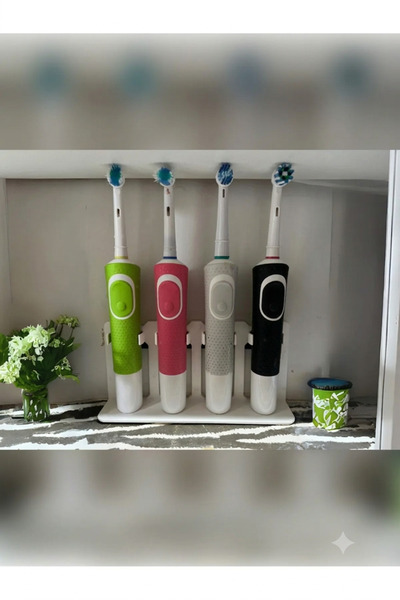 Filkorium3D Şarjlı Diş Fırçası Standı | 4’lü Elektrikli Diş Fırçası Tutucu | ...