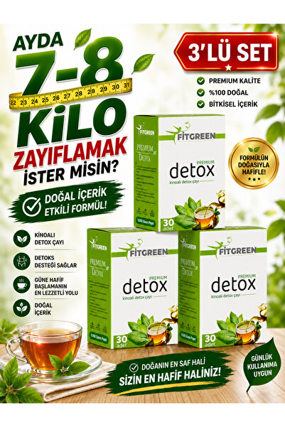 FİTGREEN Zayıflama1 3 Kutu Detox Destekleyici Detox Çayı diyet çay FİT YAŞAM ...