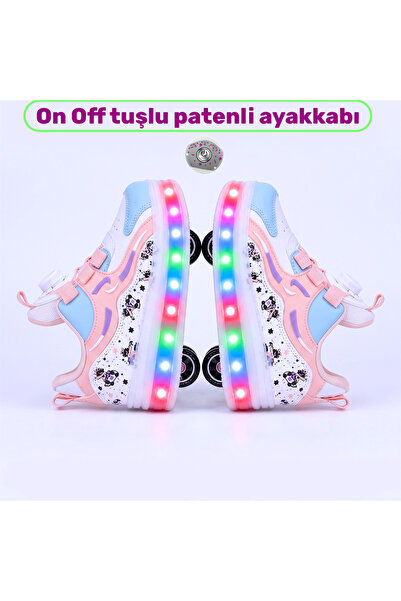 ROLLER SKATED ILLUMINATED SNEAKERS WHEELED SHOES SKATE SKATEBOARD