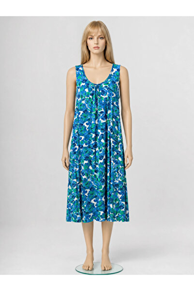 GOOD NİGHT Thick Straps, Thin Pockets, Plus Size Dress