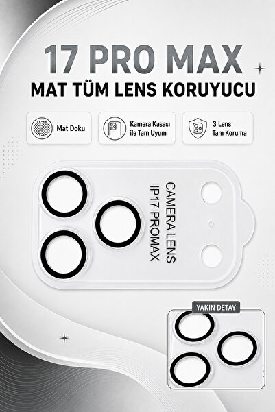 Phonextra iPhone 17 Pro Max Compatible All Matte Sapphire Camera Lens Protect...