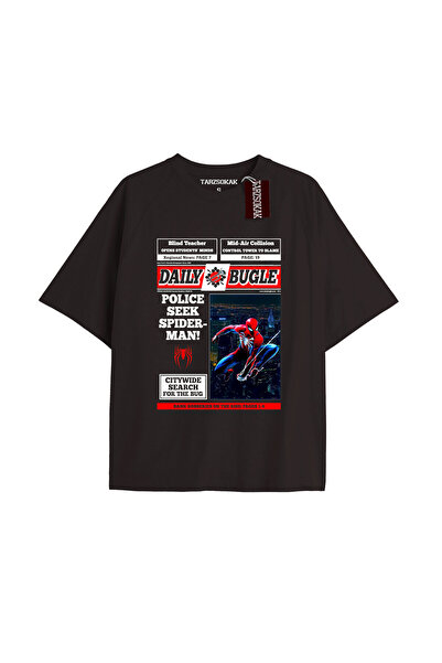 TIMESWASTINGIRL Tricou Spider-Man cu imprimeu de ziar Model No Way Home