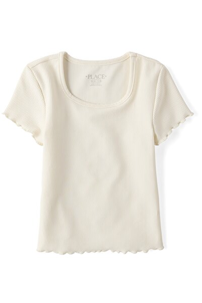 The Children's Place Girls Quick Dry Textured Ribbed Tee