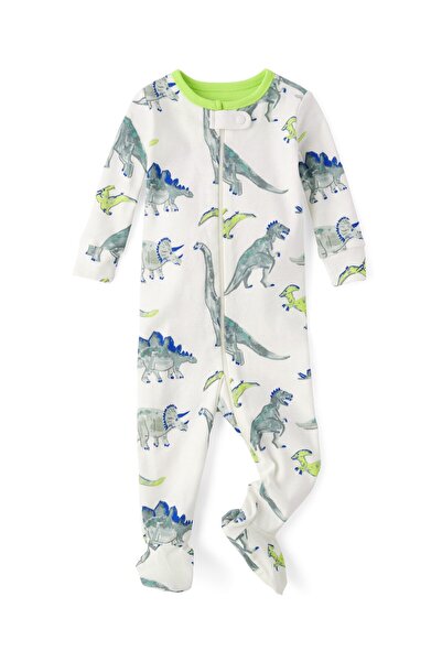 The Children's Place Baby And Toddler Boys Dino Snug Fit Cotton Footed One Pi...