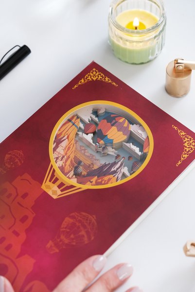 Daks 3D Cappadocia Themed Hard Cover A5 Daily Notebook with Window