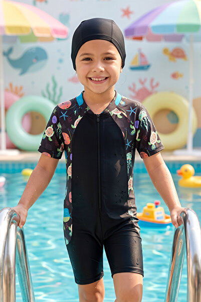 Adasea Maver Short Sleeve Children's Swimsuit 1910