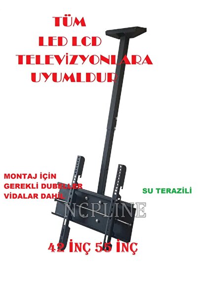 NcpLine 43''inç Kırküç Lcd Led Tv Monitör Hareketli Tavan Askı Aparatı- Uzun ...