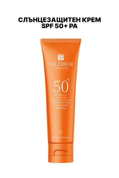 VALERİEM LONDON Sun Protection for face and body with 50 SPF, UVA/UVB protect...