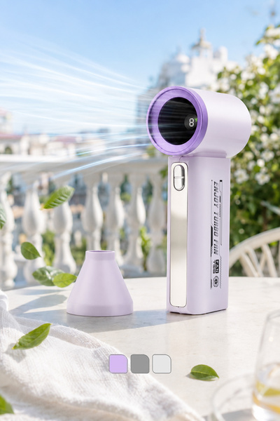 HADRON T08 Şarjlı Standlı Turbo Mini El Fanı 3000 mAh Dijital Göstergeli 199 ...