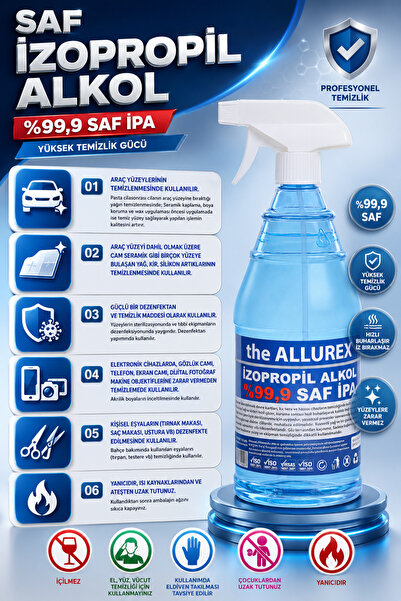The Allurex 1 LT İZOPROPİL İPA ( SPREYLİ İPA ) %99,90 SAF İPA
