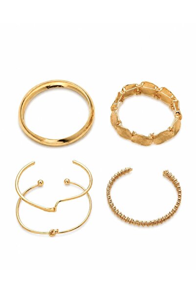Nevara 5Pcs/Set Women's Gold Bracelet Set Trendy Luxury Designs - Fashionable...