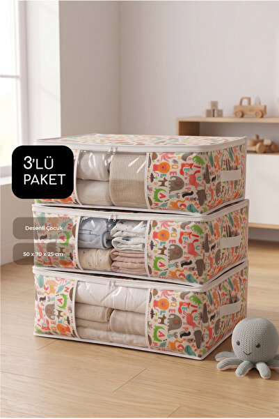 Vedsey Home Organizer 3'lü Set Baza Altı Düzenleyici Pencereli Büyük Boy Kıya...