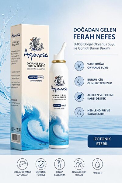 SANTASYA OKYANUS SUYU AQUANOSE 100 ML BURUN SPREYİ