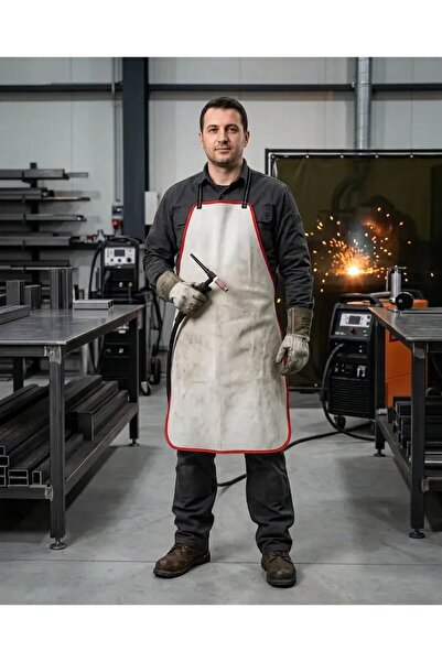 Kardelen Leather Welder Apron - Heat Resistant, Durable and Protective Work S...
