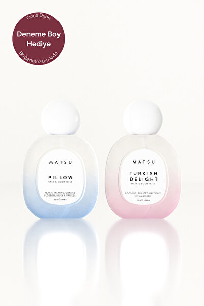 MATSU Pillow & Turkish Delight Vücut Mist & Saç Parfümü Seti - Temiz ve Tatlı...