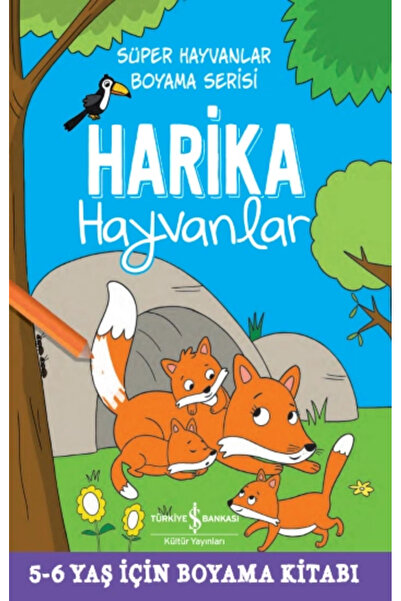 TÜRKİYE İŞ BANKASI KÜLTÜR YAYINLARI Wonderful Animals - Super Animals Colorin...