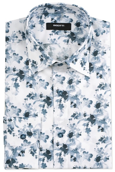 Bigotti Camasa Slim alba print floral