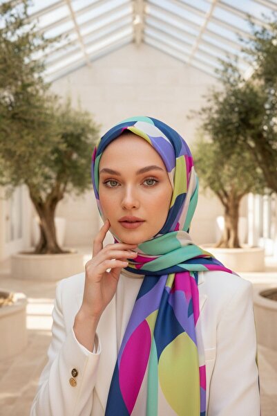 Vissona %100 Saf İpek Şal İnce Saten Vual Dokuma Fresh 90x210 Şal