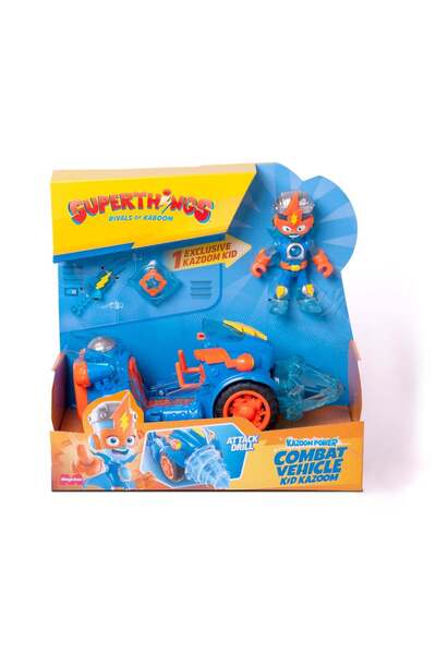 SuperThings Set vehicul cu figurina Superthings, Kazoom Power, Kid Kazoom