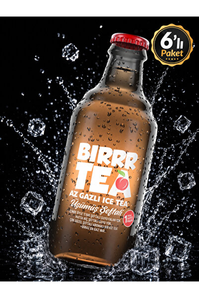 BIRR TEA chilly tea 250ML x 6'lı Cam Şişe - İce Tea Şeftali Aromalı