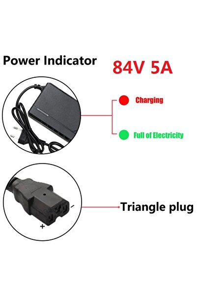 Choice 84V 5A Triangle 72V Charger 5A 20S Lithium-ion Battery Pack Charger 84...