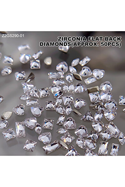 Choice WM-Z2GS290-01-XSH 100PCS Shiny Zircon Nail Charms Mini Rhombus Nail Ge...