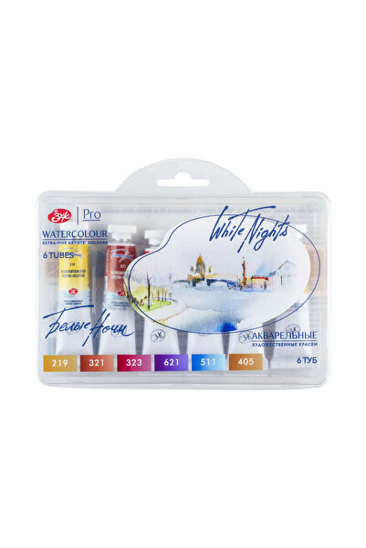 Genel Markalar White Nights Extra-Fine Tüp Sulu Boya Seti 10 ml 6lı Skin Shad...
