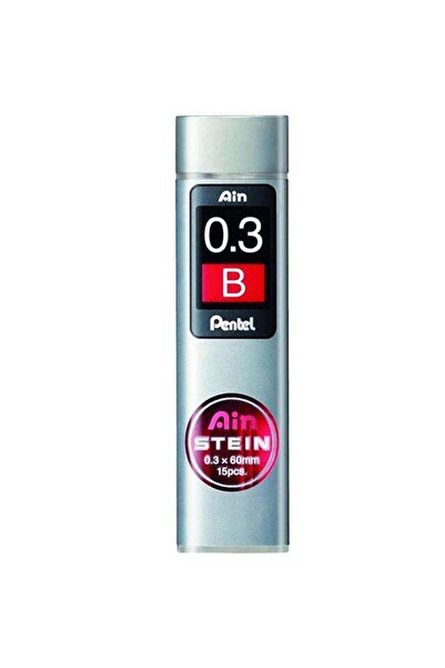 Pentel أقلام رصاص آين ستاين 0.3 مم، عبوة من 15 قلم (رؤوس أقلام)