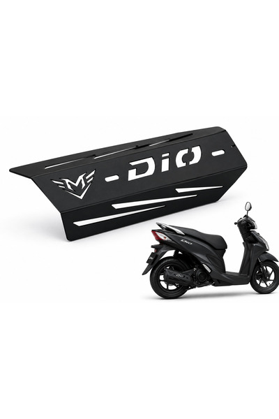MYSTERY Honda Dio 110 Uyumlu Egzoz Koruma Kapağı Metal Koruma Sacı Siyah Yerl...