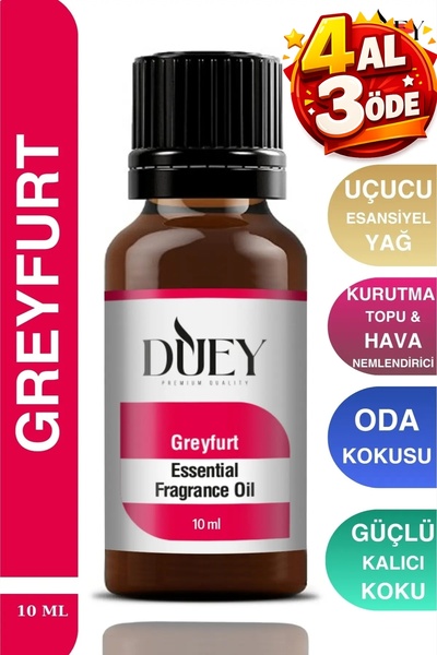 DUEY Greyfurt Uçucu Yağ Buhurdanlık Yağı Difüzör Esansı Oda Kokusu Esansı Hav...