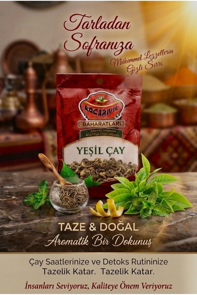 KOCABIYIK BAHARATLARI Kocabıyık %100 Doğal Tomurcuk Yeşil Çay 500g