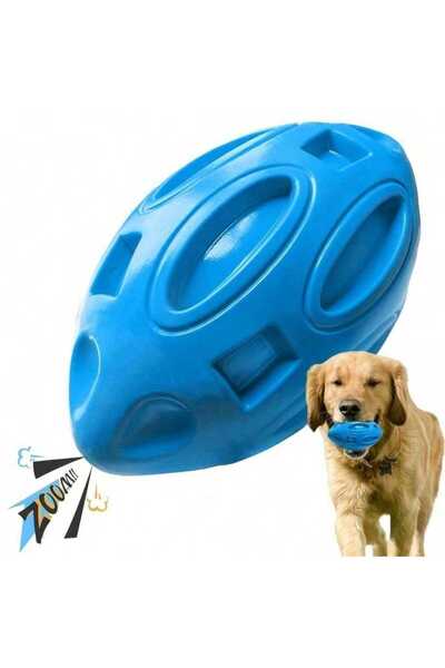 Choice 1pc blue 1pc Indestructible Squeaky Rugby Ball Dog Chew Toy - Durable ...