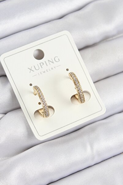 Inure Jewelry Xuping Zircon Stone I Model Gold Color Women's Earrings