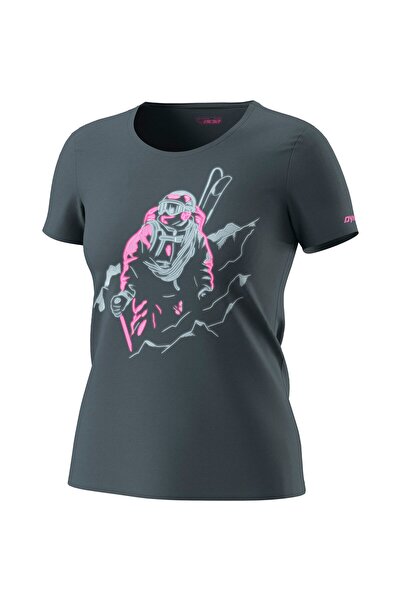 DYNAFIT Tricou de bumbac pentru femei Blacklight-Gri-S
