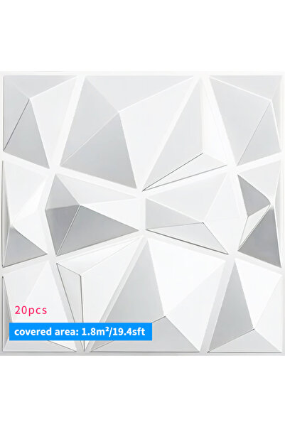 Choice6 315 20 قطعة ألواح جدارية بيضاء ثلاثية الأبعاد 30×30 سم لتزيين الجدران...