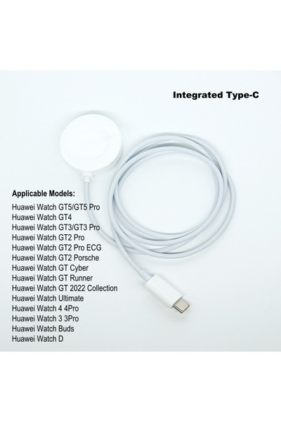 Choice7 Type-C White Charger For Watch GT6, GT5, GT4, GT3, GT2 Pro, GT2 Porsc...